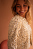 Golden Fleece Sequin Open Front Collarless Jacket