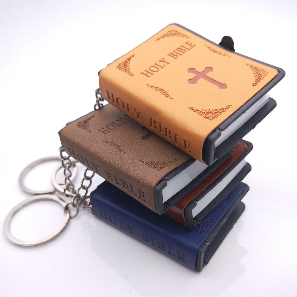 Bible book pendant keyring