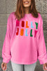 HOLLY JOLLY Round Neck Long Sleeve Top