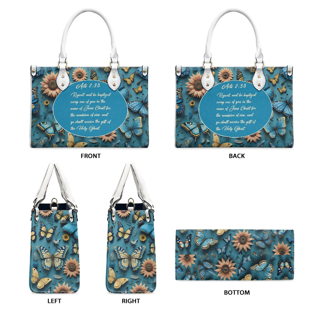 Acts 2:38 Floral Ladies handbag