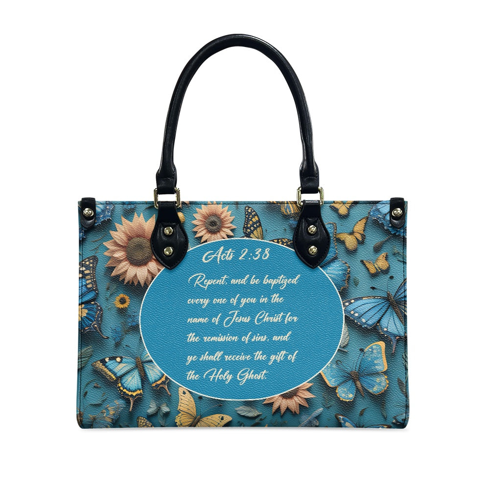 Acts 2:38 Floral Ladies handbag