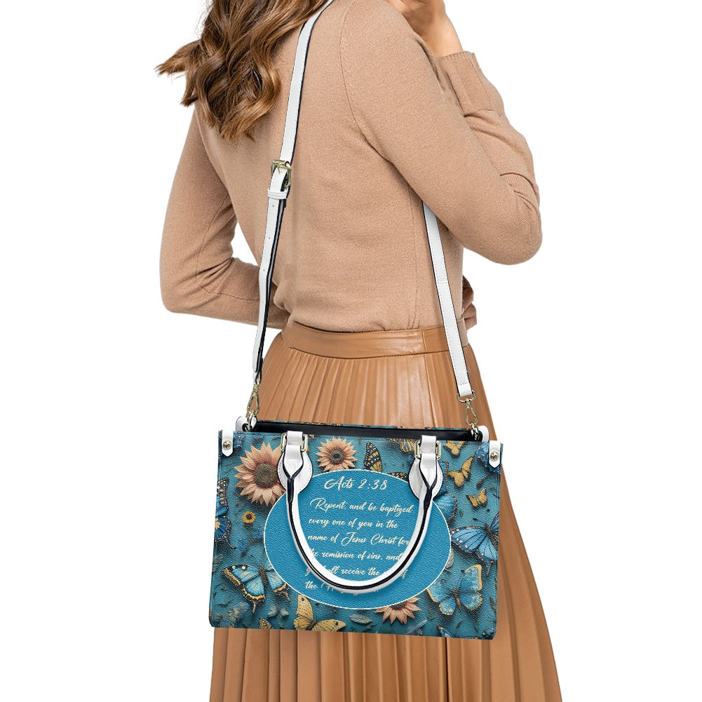 Acts 2:38 Floral Ladies handbag