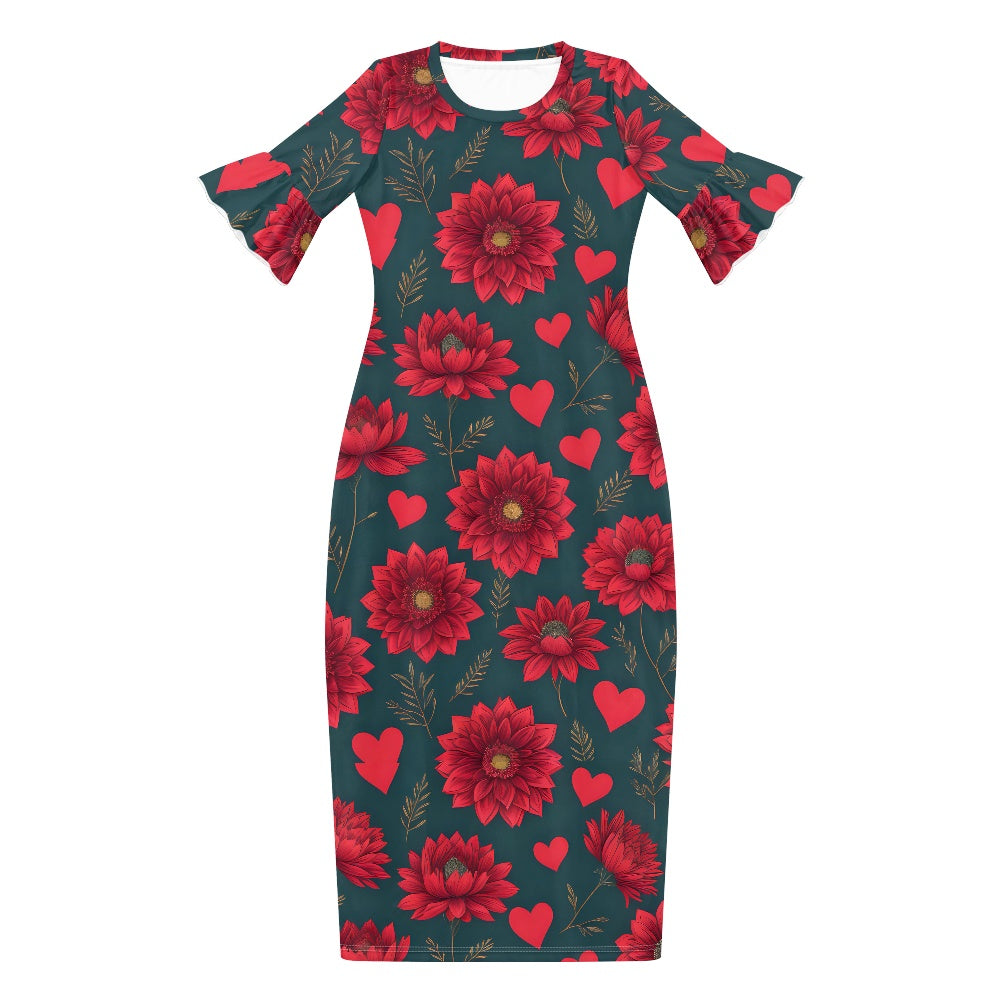 Anavah Dress Floral Red  Print