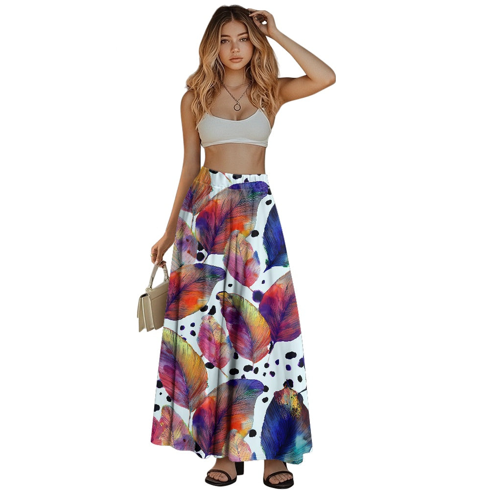 Printed Double Pocket Skirt