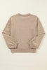 Evergreen Pearl Drop Shoulder Round Neck Sweater