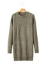 Parchment Twist Cable Knit Drop Shoulder Loose Fit Sweater Dress