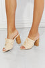 Qupid Freshly Picked Twist Peep Toe Block Heel Mule