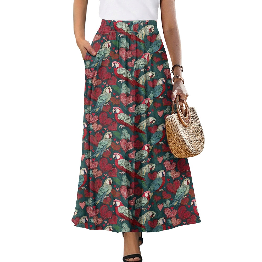 Printed Double Pocket Skirt