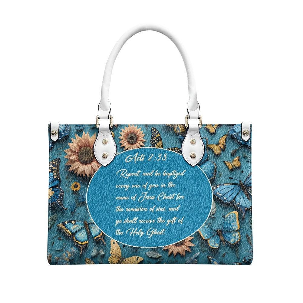 Acts 2:38 Floral Ladies handbag