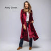 Women's Clothing Velvet Long Cardigan Solid Color Retro Split Coat And Trench Coat Loose Overcoat