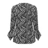 Women's Zebra V-neck button-down T-shirt