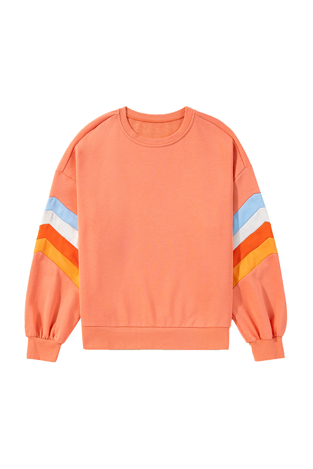 Flamingo Patchwork Drop Sleeve Loose Sweatshirt