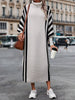 Casual  Style Striped Long Knitted Dress