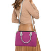 Women's PU leather twill handbag