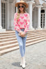 Light Pink Valentine's Day Heart Jacquard Knit Sweater