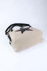 Beige Casual Star Patched Canvas Tote Bag