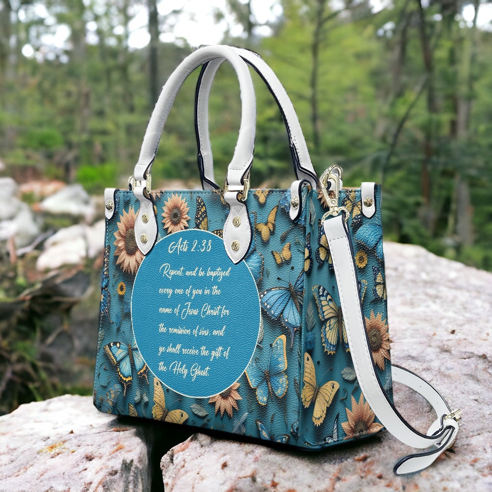 Acts 2:38 Floral Ladies handbag