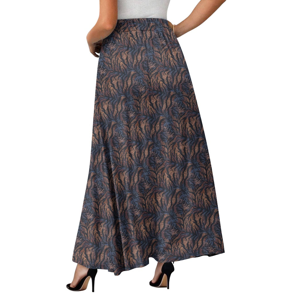 Printed Double Pocket Skirt