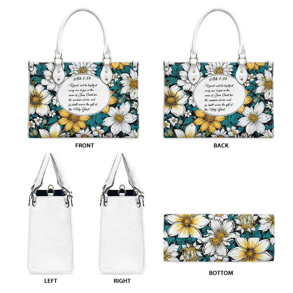 Acts 2:38 Apostolic Floral Bag