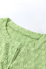 Light Green Textured Side Split Drop Shoulder Sweatshirt