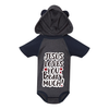 Jesus Loves  You Beary Much! Short Sleeve Raglan Bodysuit with Hood & Ears