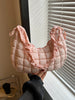 Bubble Texture Ruched Strap Quilted Shoulder Bag