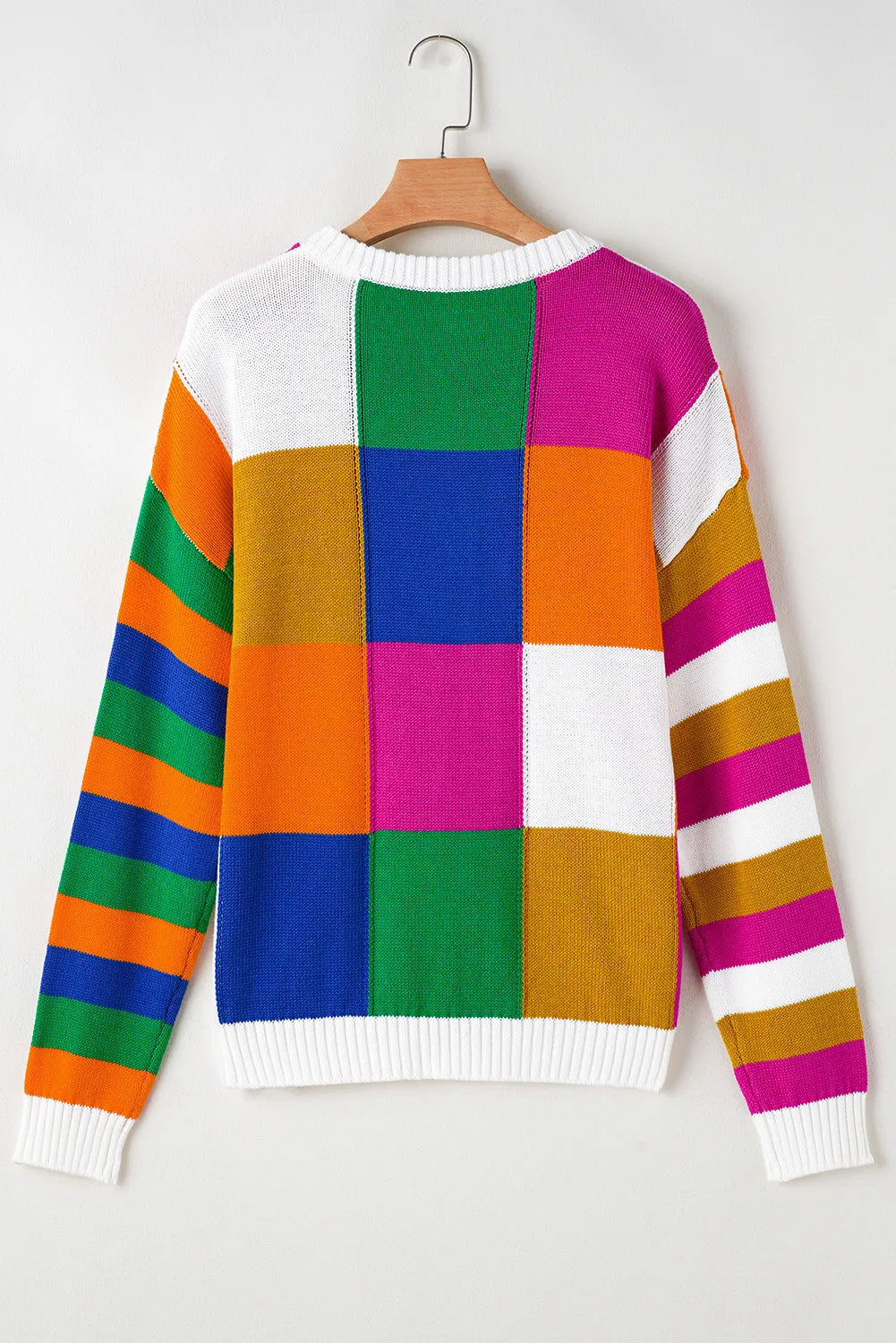 Color Block Long Sleeve Sweater