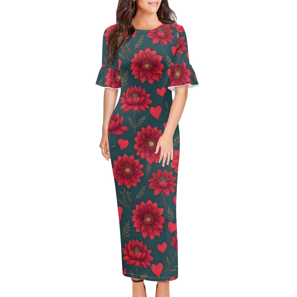 Anavah Dress Floral Red  Print