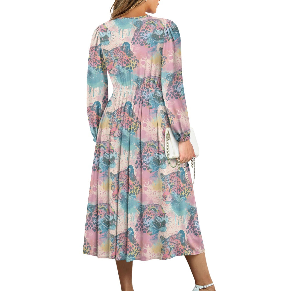 Long Sleeve Tie Waist Dress - Perfect for Any Occasion