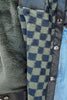 Pocketed Checkered Collared Neck Jacket