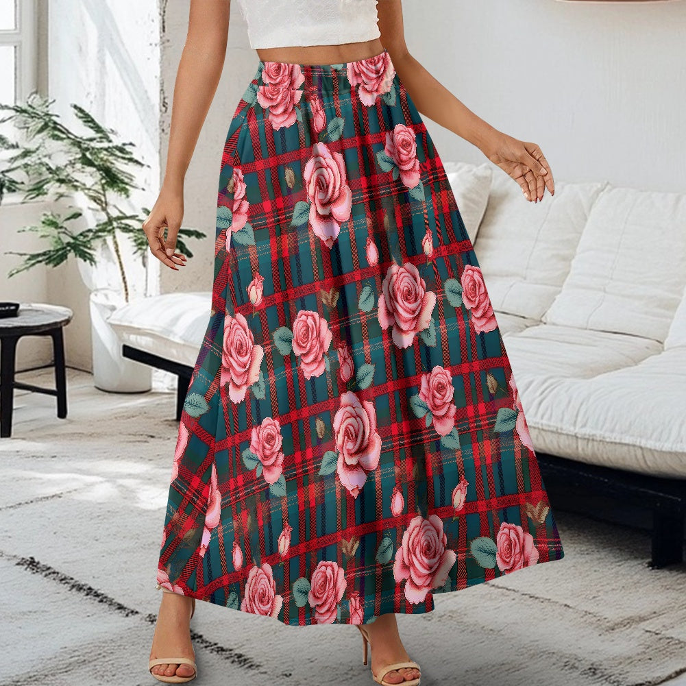 Printed Double Pocket Skirt