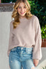 Verdant Chunky Knit Sleeve Drop Shoulder Sweater