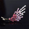 Luxury Pink Zircons Brooch for Women Fashion Flower Brooches Pins Colorful Crystal Sunflower Broach Jewelry broche femme bijoux