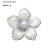 Cheap Vintage Rhinestone Female Wedding Flower Brooch Bouquet Poppy Crystal Broches Pearl Broach Scarf Lapel Hijab Pins Jewelry