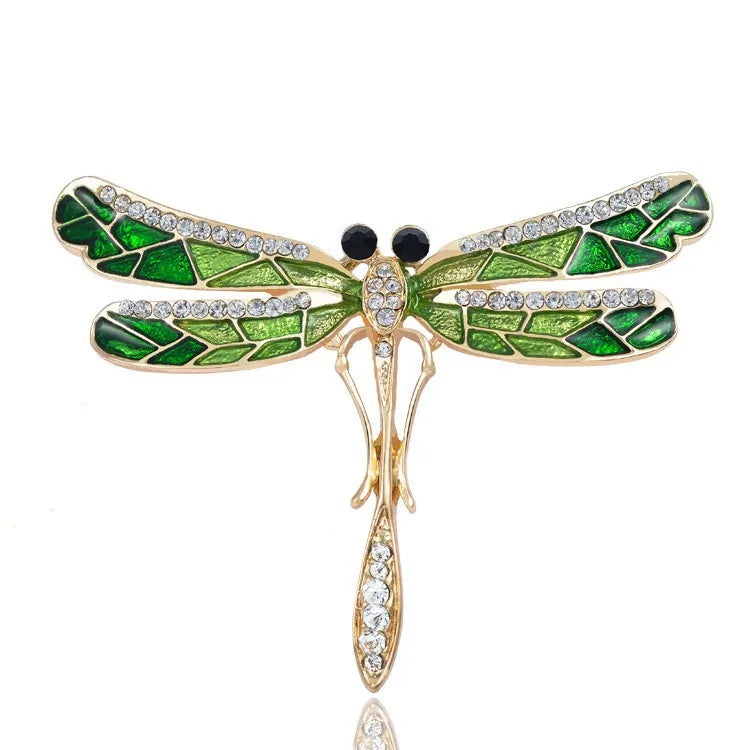 Retro Insect Dragonfly Butterfly Broach Bee Brooch Women Crystal Animal Elephant Cat Birds Sea Horse Broches Mujer Men Brosche