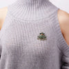 New Cute Green Frog Brooch Pins For Women Kids Fashion Crystal Rhinestone Enamel Animal Badge Men Friendship Party Jewelry Gifts