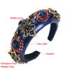 Luxury Baroque Palace  Style Full Rhinestone Headband Hair Accessories Women Thickened Sponge Embroidery Prom Hairband Hair Hoop