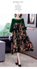 Velvet Dress Women 2024 New Casual Mom's Loose Maxi Robe  Long Sleeves Printing Winter Party Vestidos