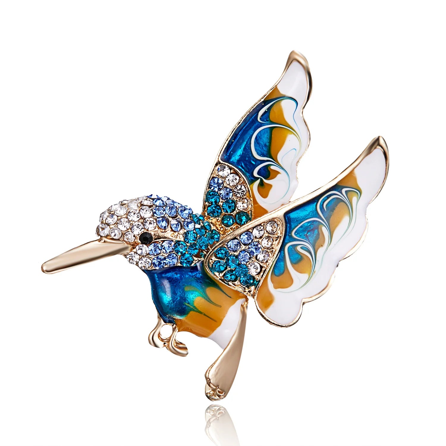 31 Styles Women Fashion Rhinestone Enamel Bird Brooch Cute Vivid Flying Fledgling Animal Brooch Scarf Dress Coat Lapel Pins Gift