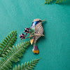 31 Styles Women Fashion Rhinestone Enamel Bird Brooch Cute Vivid Flying Fledgling Animal Brooch Scarf Dress Coat Lapel Pins Gift