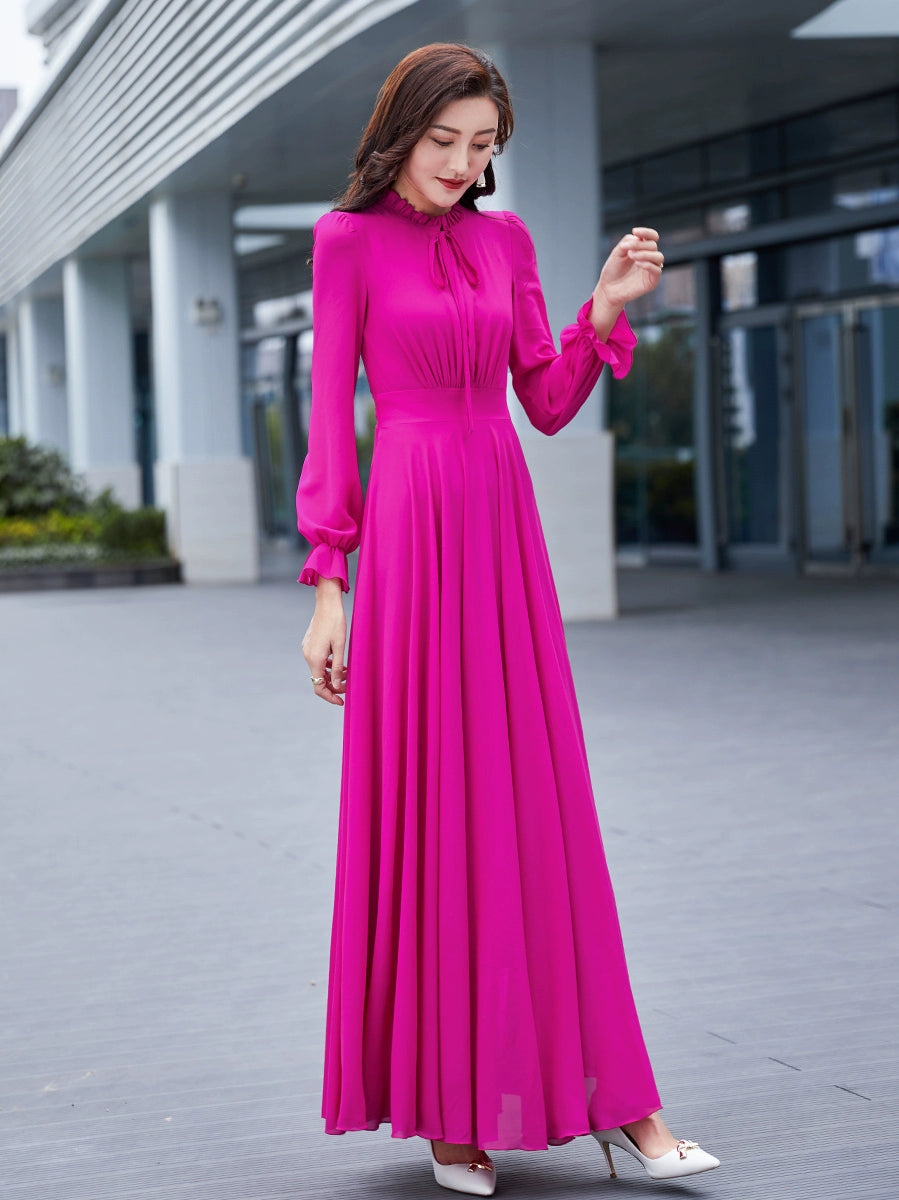 Younger Slim-Fit Swing Slimming Travel Chiffon Dress