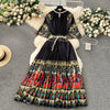 Women's European Style Long Dress Pleated Skirt Heavy Industry Beads