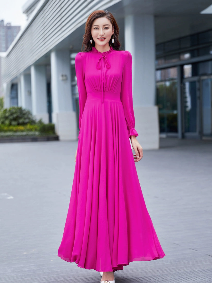 Younger Slim-Fit Swing Slimming Travel Chiffon Dress