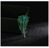 Retro Green Women's Luxury Fancy Coat Accessories Feather