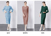 Sanzhai Pleated Spring and Autumn European and American Style Long-Sleeved Dress