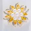 Korean Style Micro Inlaid Zircon Flower Corsage Fashion New Suit Coat Pin Accessories Elegant Magnolia Brooch for Women