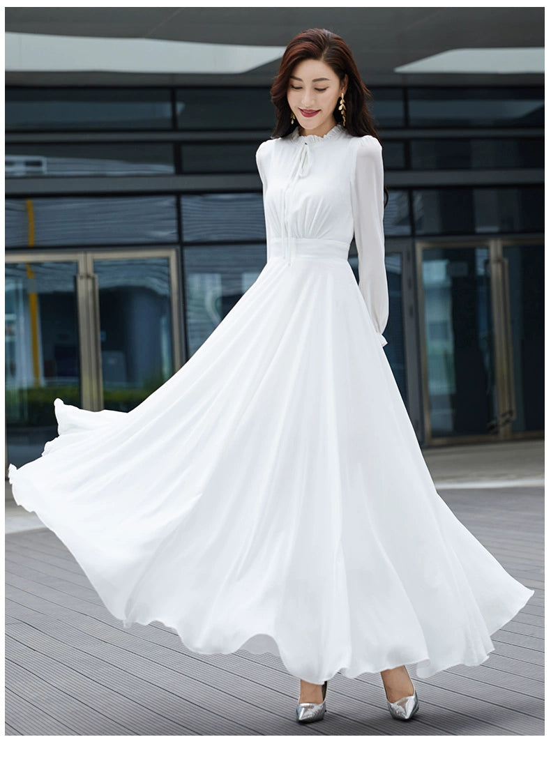 Younger Slim-Fit Swing Slimming Travel Chiffon Dress