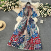 Women's European Style Long Dress Pleated Skirt Heavy Industry Beads