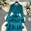 Accessible Luxury Banquet Cake Dress Pleated Silm Long Dress