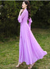 Long Sleeves Fashion All-Match Casual Chiffon Dress